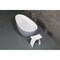 Aqua Eden 67.31 L, 32.31 W, Glossy White/Matte Gray, Solid Surface White Stone VRTOV683321WG - alternate 4